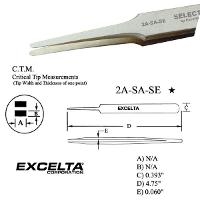 4 75  Straight Tapered Flat Tip Tweezer 2A SA SE
