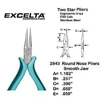 5 75  Round Nose Plier  ESD Safe 2843