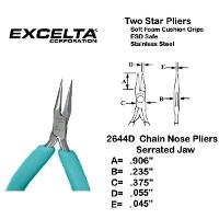 5  Joint Long Chain Nose Serrated Plier 2844D