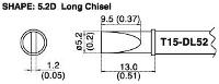 Chisel Soldering Tip T15 DL52