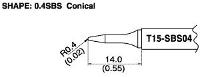 Conical Soldering Tip T15 SBS04
