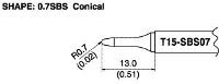 Conical Soldering Tip T15 SBS07