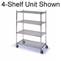 Complete Mobile Wire Shelving Units 644M